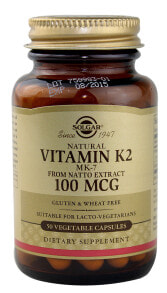 Витамин К solgar Vitamin K2 Витамин К2 100 мкг 50 растительных капсул