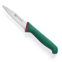 Кухонные ножи Нож для чистки овощей с зубчатым лезвием Hendi Green Linе 843352 20,5 см