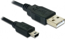 Компьютерные разъемы и переходники DeLOCK 82273 USB кабель 1 m 2.0 USB A Mini-USB B Черный