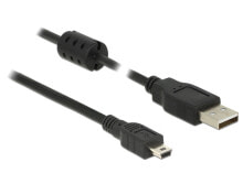 Компьютерные разъемы и переходники DeLOCK 84912 USB кабель 1 m 2.0 USB A Mini-USB B Черный