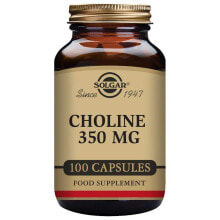 Витамины и БАДы для улучшения памяти и работы мозга solgar Choline Холин 350 мг 100 капсул