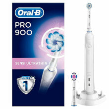 Электрические зубные щетки электрическая зубная щетка Oral-B Pro 900, 2 насадки, белый