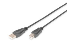Компьютерные разъемы и переходники ASSMANN Electronic A/B, 1m USB кабель 2.0 USB A USB B Черный AK-300105-010-S