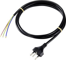 Кабели и провода для строительства BASETech XR-1638089 кабель питания Черный 2 m Силовая вилка тип J