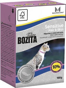 Влажный корм для кошек Bozita, для чувствительных, с лососем, 190 г