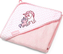 Детское полотенце Babyono 100X100 cm, с капюшоном, розовый цвет