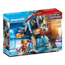 Детские игровые наборы и фигурки из дерева Игровой наор с элементами конструктора Playmobil City Action 70571 Полицейский робот