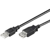 Компьютерные разъемы и переходники Goobay USB Verl AA 030 HiSpeed 0.3m USB кабель 0,3 m USB A Черный 68622