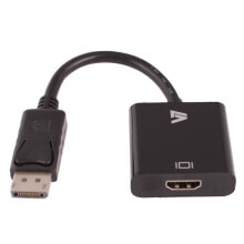 Компьютерные разъемы и переходники V7 CBLDPHD-1E кабельный разъем/переходник 1x 20-pin DisplayPort 1x 19-pin HDMI Черный