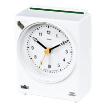 Детские часы и будильники braun BNC 004 Кварцевые настольные часы Белый Прямоугольный 66007