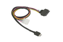 Компьютерные разъемы и переходники кабель внутренний Supermicro CBL-SAST-101 1 SFF-8611 SFF-8639 / 4-pin Черный, Красный, Желтый