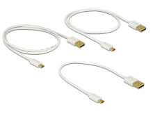 Компьютерные разъемы и переходники deLOCK 83679 USB кабель 2.0 USB A Micro-USB B Белый
