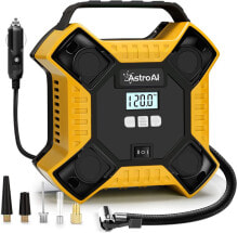 Компрессоры для автомобилей AstroAI Air Compressor Portable Air Pump for Car, 12V DC Integrated Metal Structure Tyre Inflator 160PSI with LED Light for Cars, Bicycles, Motorcycles etc. Ideal Gift