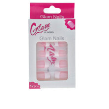 Товары для дизайна ногтей GLAM OF SWEDEN Накладные ногти "Французский маникюр" светло-розовые 12 шт