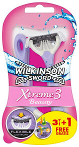 Wilkinson Sword  Xtreme3 Beauty Одноразовые женские бритвы с гибким лезвиям с вращающейся головкой 4 шт