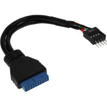 Компьютерные разъемы и переходники InLine 33446I кабельный разъем/переходник USB Черный