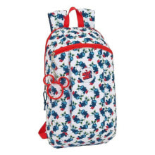 Детские рюкзаки и ранцы для школы для девочек Повседневный рюкзак для девочек Minnie Mouse белый цвет, с принтом, 10 л
