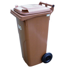 Мусорные ведра и баки Container, bucket, basket for waste and rubbish Europlast Austria - brown 120L BIO + GRATE