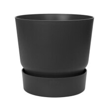 Горшки, подставки для цветов ELHO Greenville 40 round flower pot - Auen - 39 x H 36.8 cm - Black life