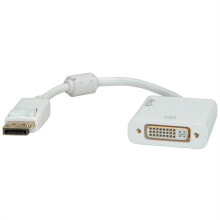 Компьютерные разъемы и переходники rOLINE 12.03.3136 видео кабель адаптер 0,15 m DisplayPort DVI-D Белый