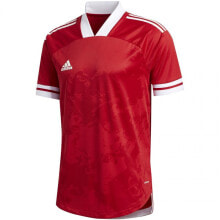 Мужские спортивные футболки Мужская футболка спортивная  красная с логотипом для футбола adidas Condivo 20 Jersey M FT7257