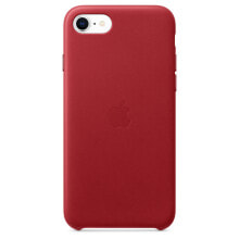 Чехлы для смартфонов чехол кожаный Apple Leather Case MXYL2ZM/A для iPhone SE красный