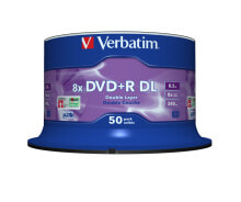 Диски и кассеты Verbatim DVD+R Double Layer 8x Matt Silver 50pk Spindle 8,5 GB DVD+R DL 50 шт 43758