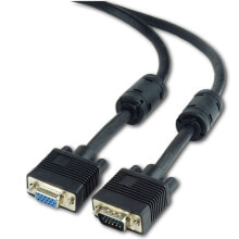Компьютерные разъемы и переходники Gembird VGA/VGA M/F 10m VGA кабель VGA (D-Sub) Черный CC-PPVGAX-10M-B