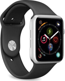 Ремешки для умных часов PURO ICON Apple Watch Band Ремешок Черный Силиконовый AW44ICONBLK