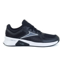 Мужская спортивная обувь для бега Мужские кроссовки спортивные для бега черные текстильные с белой подошвой Reebok Advanced Trainer