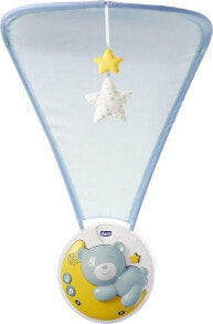 Ночники и декоративные светильники для малышей Панель-игрушка на кроватку Chicco Next2Moon с проектором, светом и звуком, голубой
