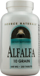 Source Naturals Alfalfa Растительный экстракт люцерны 648 мг 100 таблеток