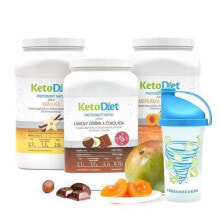 KetoDiet 3-Week Protein Pack Смесь для приготовления протеиновых напитков для похудения, 3-недельный курс + шейкер