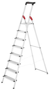 Лестницы и стремянки  Hailo XXL Лестница-стремянка (со ступенями) Алюминий, Черный, Красный 8040-807