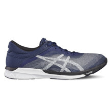 Мужские кроссовки Мужские кроссовки спортивные для бега синие текстильные с полосками Asics Fuzex Rush 4993