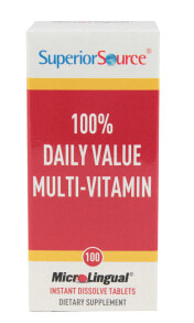 Витаминно-минеральные комплексы Superior Source 100% Daily Value Muti-Vitamin Ежедневный мультивитаминный комплекс для взрослых 100 сублингвальных  таблеток