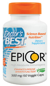 Doctor's Best EpiCor Иммуноген с высоким содержанием метаболитов, модулирующий функцию иммунной системы 500 мг 60 вегетарианских капсул