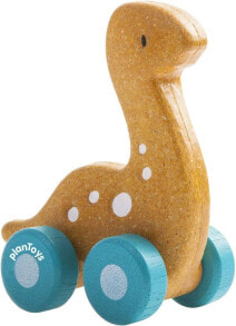 Детские игрушки-каталки игрушка-каталка для малышей Plan Toys Динозавр на колесах