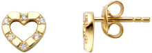Женские серьги Romantic gold plated earrings with zircons ESER01351200