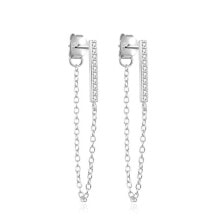 Женские серьги Модные серебряные серьги с прозрачными цирконами AGUP2374L