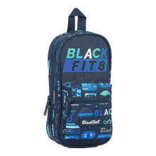 Школьные пеналы Пенал Blackfit8 2 отделения, синий цвет, 33 предмета