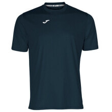 Мужские спортивные футболки Мужская спортивная футболка синяя однотонная Joma Combi