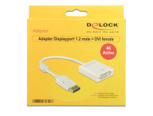Компьютерные разъемы и переходники DeLOCK 62600 кабельный разъем/переходник DisplayPort 1.2 DVI-I 24+5 Белый
