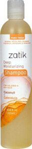 Шампуни для волос Zatik Coconut & Calendula Deep Moisturizing Shampoo Интенсивно увлажняющий шампунь с кокосом и календулой для окрашенных и сухих волос 320 мл