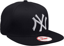 Мужские бейсболки Мужская бейсболка черная бейсбольная с логотипом с прямым козырьком New Era Snapback 9 Fifty - NY Yankees - Navy-White