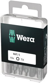 Wera 867/1 DIY SIS, 10 шт., Torx Plus, TX20, Нержавеющая сталь, CE, GS, два, 2,5 см