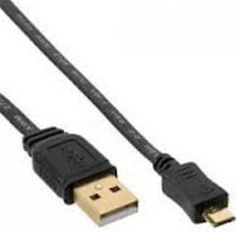 Компьютерные разъемы и переходники InLine 31710F USB кабель 1 m 2.0 Micro-USB B USB A Черный