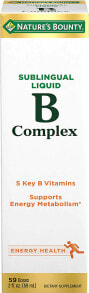 Витамины группы B Nature's Bounty B Complex with B12 Sublingual Liquid Комплекс витамина группы В с В 12 ,сублингвальная жидкость 2 fl oz