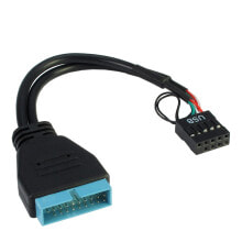 Компьютерные разъемы и переходники inter-Tech 88885217 кабельный разъем/переходник USB 3.0 USB 2.0 Черный