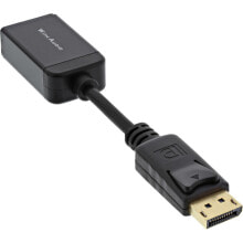 Компьютерные разъемы и переходники InLine 17198B кабельный разъем/переходник DisplayPort HDMI Черный